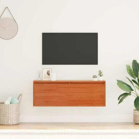 Szafka ścienna z przechowywaniem Woskowy brąz 100 x 30 x 35 cm Lumarko! - Hurtownia wielobranżowa Lumarko Najlepsza cena